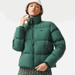 Lacoste jachetă căptușită pliabilă 0H6PD42615 femei verde 5hx