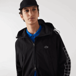 Lacoste jachetă din twill de marcă 0H6PD41292 bărbați negru 031