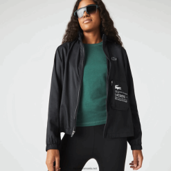 Lacoste jachetă sport, impermeabilă, împachetabilă 0H6PD42619 femei negru 031
