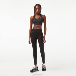 Lacoste Jambiere de sculptare sport din poliester reciclat 0H6PD42399 femei negru 031