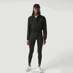 Lacoste jambiere sport cu efect de tricot color-block 0H6PD42531 femei negru 8vm