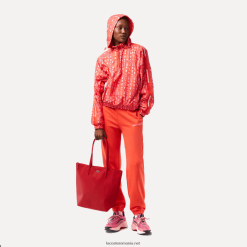 Lacoste l.12.12 concept geantă tote cu fermoar vertical 0H6PD42843 femei rosu cu risc ridicat 883