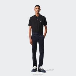 Lacoste noi pantaloni clasici slim fit din bumbac elastic 0H6PD4478 bărbați hde bleumarin