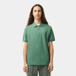 Lacoste original l.12.12 polo 0H6PD458 bărbați verde kaki kx5