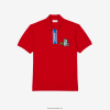 Lacoste pachetă contrastată și polo cu insignă de crocodil 0H6PD4633 bărbați roșu 240