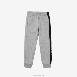 Lacoste pantaloni de jogging din fleece din bumbac 0H6PD43242 băieți gri chine negru jz9
