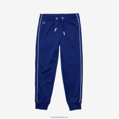 Lacoste pantaloni de jogging din lână patrimoniu 0H6PD43228 băieți albastru alb emj