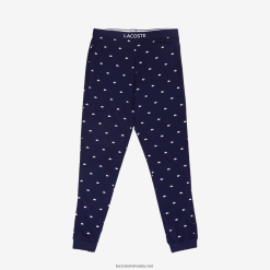 Lacoste pantaloni de pijama din jerseu 0H6PD41353 bărbați bleumarin alb 525