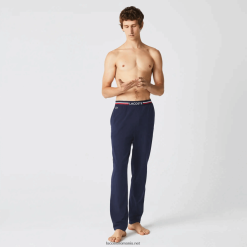 Lacoste pantaloni de pijama din tricou din tricou cu talie 0H6PD41402 bărbați bleumarin 166