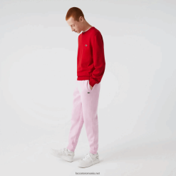 Lacoste pantaloni de sport din lână, cu tăiere conică 0H6PD41014 bărbați roz z4h