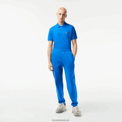 Lacoste pantaloni de sport din lână, cu tăiere conică 0H6PD4357 bărbați albastru kxb