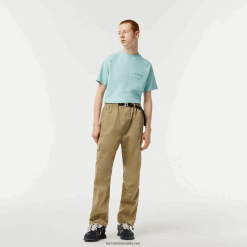 Lacoste pantaloni de sport hidrofugă cu croială relaxată 0H6PD422 bărbați bej cb8