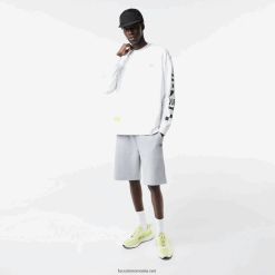 Lacoste pantaloni scurți cu imprimeu reflectorizant 0H6PD41355 bărbați grey chine cca