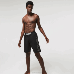 Lacoste pantaloni scurți de interior din bumbac de marcă 0H6PD41513 bărbați alb negru 258