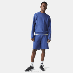 Lacoste pantaloni scurți din amestec de bumbac elastic 0H6PD41392 bărbați blue chine hjd