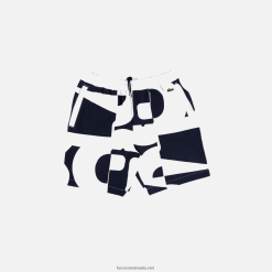 Lacoste pantaloni scurți din bumbac cu imprimeu grafic heritage 0H6PD41637 bărbați bleumarin alb 525