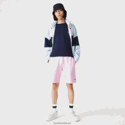 Lacoste pantaloni scurți din fleece din bumbac periat organic 0H6PD41576 bărbați roz z4h