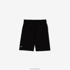 Lacoste pantaloni scurți din fleece din bumbac periat organic 0H6PD43099 copii negru 031