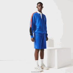 Lacoste pantaloni scurți sport tenis fleece 0H6PD41339 bărbați hjm albastru