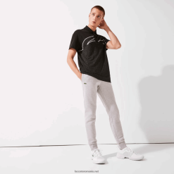 Lacoste pantaloni sport de tenis din bumbac fleece 0H6PD41204 bărbați grey chine cca