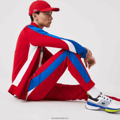 Lacoste pantaloni sport de tenis rezistenti la alergare 0H6PD4992 bărbați roșu albastru alb w50