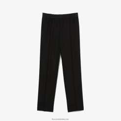 Lacoste pantaloni ușori din amestec de lână 0H6PD42648 femei negru 031