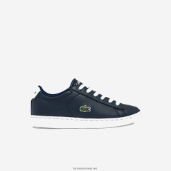 Lacoste pantofi sport de culoare sintetică carnaby 0H6PD43256 copii bleumarin și alb 092