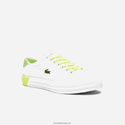 Lacoste panza gripshot si adidași din piele 0H6PD41889 bărbați alb și galben deschis 2h8