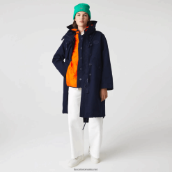Lacoste parka hidrofugă 3 în 1 0H6PD42629 femei bleumarin portocaliu pf1