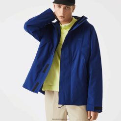 Lacoste parka matlasata rezistenta la apa 0H6PD41308 bărbați bdm albastru