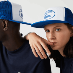 Lacoste plasă și șapcă din neopren 0H6PD42163 bărbați albastru alb lux