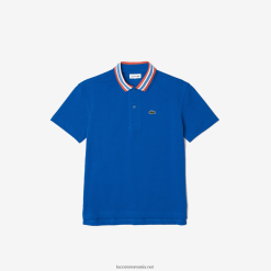 Lacoste polo cu guler contrastat 0H6PD43033 băieți albastru alb et6
