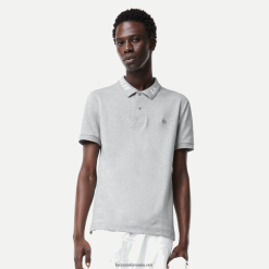 Lacoste polo de marca slim fit stretch din piqué 0H6PD4778 bărbați grey chine cca