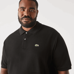 Lacoste polo din bumbac petit pique - plus size - mare 0H6PD4170 bărbați negru 031