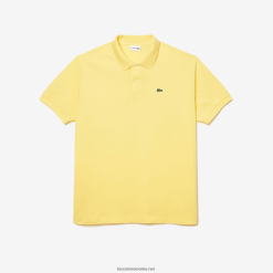 Lacoste polo din bumbac petit pique - plus size - mare 0H6PD4247 bărbați galben 107