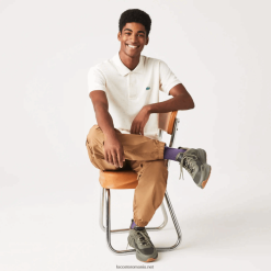 Lacoste Polo din bumbac piqué, cu potrivire clasică, cu pete 0H6PD4592 bărbați bej 74a