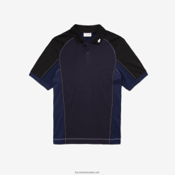Lacoste polo mini-pique stretch cu ajustare regulată heritage 0H6PD4692 bărbați bleumarin negru 7w4