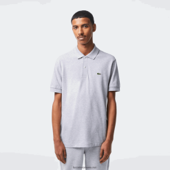 Lacoste polo original l.12.12 negru 0H6PD4127 bărbați grey chine cca