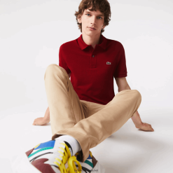 Lacoste polo original l.12.12 slim fit 0H6PD4655 bărbați bordeaux 476