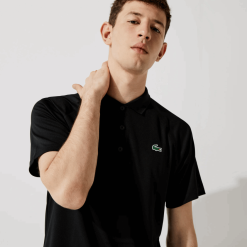 Lacoste polo sport respirabil rezistent la abraziune interlock 0H6PD4165 bărbați negru 031