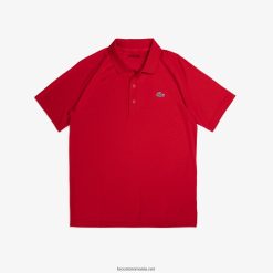 Lacoste polo sport respirabil rezistent la abraziune interlock 0H6PD4657 bărbați roșu 240