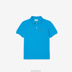 Lacoste polo tip petit pique cu potrivire regulată 0H6PD43010 copii albastru zba