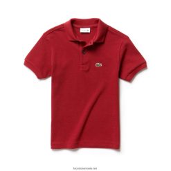 Lacoste polo tip petit pique cu potrivire regulată 0H6PD43172 copii roșu eu7