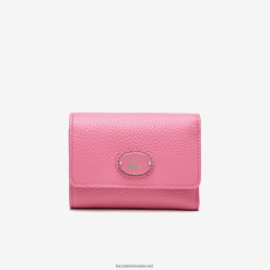 Lacoste portofel cu clapă din piele granulată 0H6PD42807 femei reseda l39