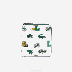 Lacoste portofel mic cu fermoar cu imprimeu comic 0H6PD42893 femei blanc croc allover l05