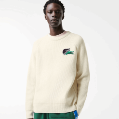 Lacoste pulover de crocodil 0H6PD41381 bărbați alb xfj