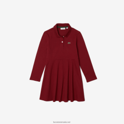 Lacoste rochie polo pique 0H6PD43281 fetelor bordeaux ypw