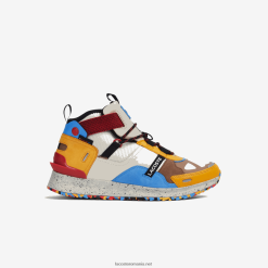 Lacoste Run Breaker din piele și pantofi sintetici pentru exterior 0H6PD41848 bărbați alb și maro ow8