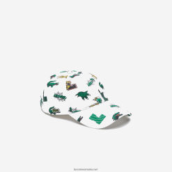 Lacoste șapcă cu imprimeu crocodil 0H6PD42250 bărbați alb 001