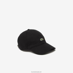 Lacoste șapcă din twill din bumbac organic 0H6PD42151 bărbați negru 031